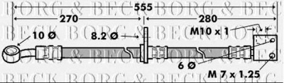 BORG & BECK bbh7445 -  Тормозной шланг